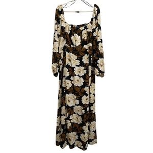 Old Navy Women's Floral Maxi Dress XL Cottagecore Spring Easter Garden